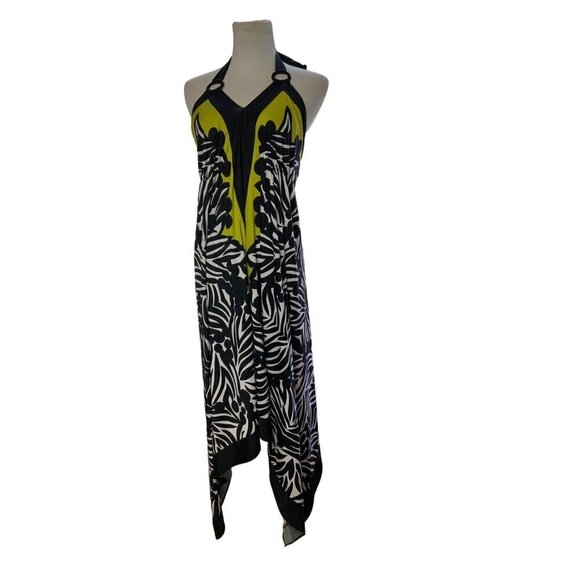 International Concepts Black White & Yellow Dress. Sz M - Picture 2 of 4